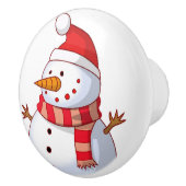WINTER SNOWMAN KERAMIKKNAUF (Rechts)