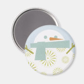 Winter Snowman Magnet (Vorderseite/Rückseite)