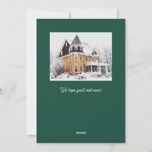 Winter Snowman Moving Ankündigung für bewegliche S (Rückseite)