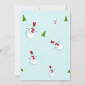 Winter Snowman Party Einladung (Rückseite)