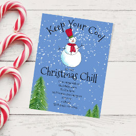 Winter Snowman Party Einladung