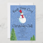 Winter Snowman Party Einladung (Vorderseite)