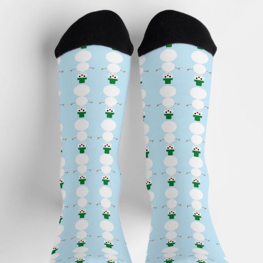 Winter Snowman Pattern Socken (Oben)