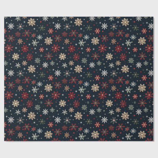 Winter Snowman Pattern Weihnachtsgeschenk Wrap Geschenkpapier (Flach)
