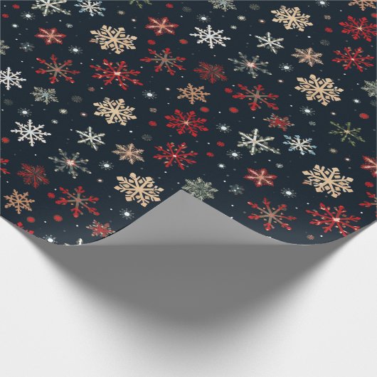 Winter Snowman Pattern Weihnachtsgeschenk Wrap Geschenkpapier (Ecke)