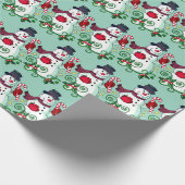 Winter Snowman Patternpapier Geschenkpapier (Ecke)