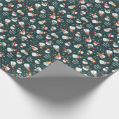 Winter Snowman Personalisiert Weihnachten Geschenkpapier (Ecke)