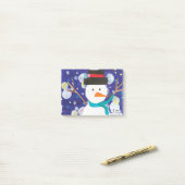 Winter Snowman Post-it Klebezettel (Auf Schreibtisch)
