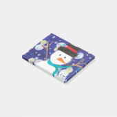 Winter Snowman Post-it Klebezettel (angewinkelt)
