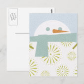 Winter Snowman Postcard Postkarte (Vorne/Hinten)
