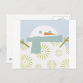 Winter Snowman Postkarte (Vorne/Hinten)