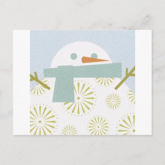 Winter Snowman Postkarte (Vorderseite)