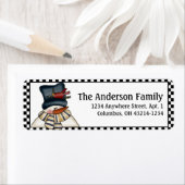 Winter Snowman Rücksendeadressen-Aufkleber (Insitu)