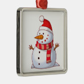 WINTER SNOWMAN SILBERNES ORNAMENT (Rechts)