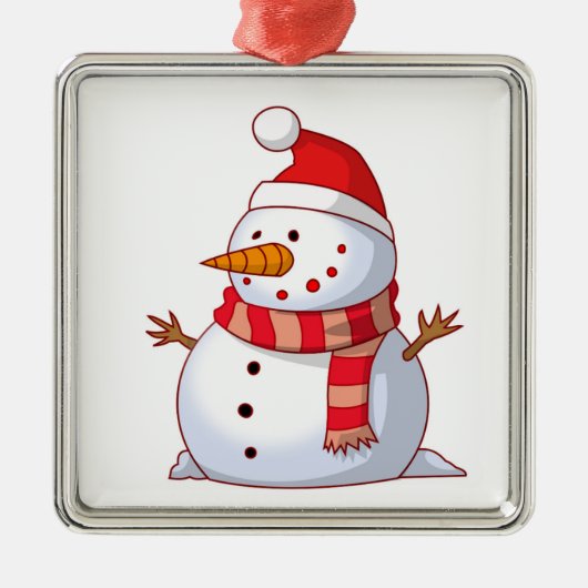 WINTER SNOWMAN SILBERNES ORNAMENT (Vorne)