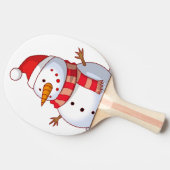 WINTER SNOWMAN TISCHTENNIS SCHLÄGER (Seitenansicht)
