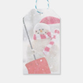 Winter Snowman Weihnachtsgeschenke Tags Geschenkanhänger (Rückseite)