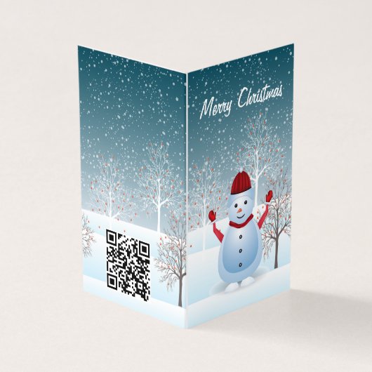 Winter Snowman Weihnachtsgrußkarte (Vorderseite)