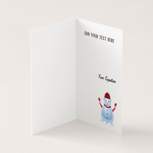 Winter Snowman Weihnachtsgrußkarte (Innenseite)