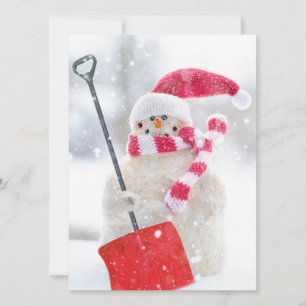 Winter Snowman Weihnachtsgrußkarte Karte