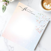 Winter Snowy Branch Wasserfarbe Personalisiert Notizblock