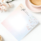 Winter Snowy Branch Wasserfarbe Personalisiert Notizblock