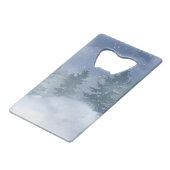 Winter Snowy Forest Zippo Lighter Geldbeutel Flaschenöffner (Vorderseite Schrägansicht)