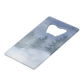 Winter Snowy Forest Zippo Lighter Geldbeutel Flaschenöffner (Rückseite Schrägansicht)
