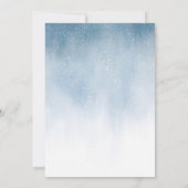 Winter Snowy Mountain Forest Baby Dusche Einladung (Rückseite)