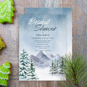Winter Snowy Mountain Forest Brautparty Einladung