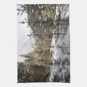 Winter Snowy Mountain Scene Geschirrtuch (Vertikal)