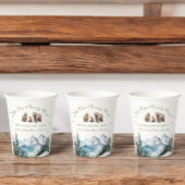 Winter Snowy Mountains Bärenabenteuerdusche Pappbecher