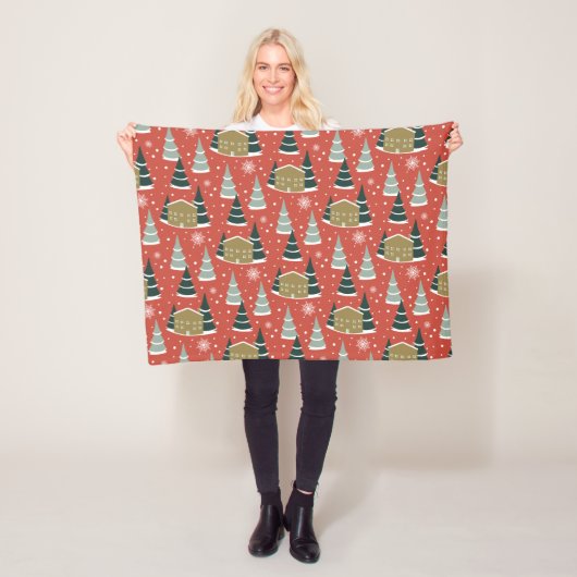 Winter Snowy Pine Wonderland Fleecedecke (Beispiel)