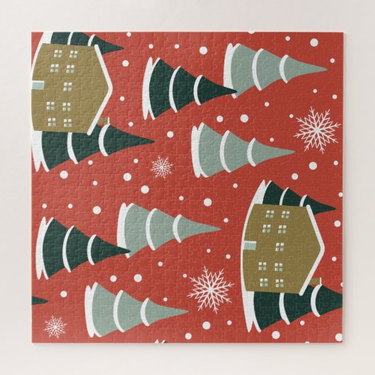 Winter Snowy Pine Wonderland Puzzle (Horizontal)