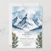 Winter Snowy Pine Wreath Brautparty Einladung (Vorderseite)