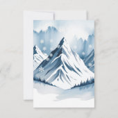 Winter Snowy Pine Wreath Wedding RSVP Karte (Rückseite)