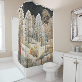 Winter Snowy Quilt Duschvorhang (Beispiel)