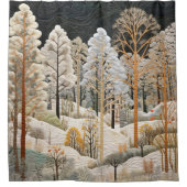 Winter Snowy Quilt Duschvorhang (Vorderseite)