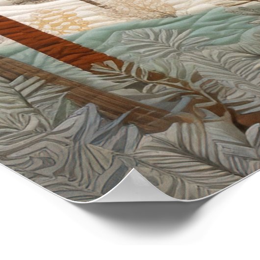 Winter Snowy Quilt Poster (Ecke)