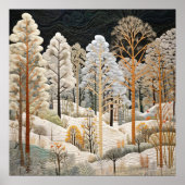 Winter Snowy Quilt Poster (Vorne)