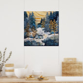 Winter Snowy Quilt Poster (Küche)