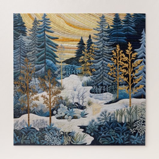 Winter Snowy Quilt Puzzle (Vertikal)