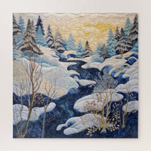 Winter Snowy Quilt Puzzle (Vertikal)