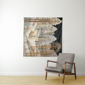 Winter Snowy Quilt Tapestry Wandteppich (Beispiel (Horizontal))