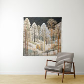Winter Snowy Quilt Tapestry Wandteppich (Beispiel)