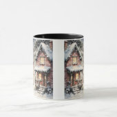 Winter Snowy Scene Mug Tasse (Zentrum)