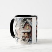 Winter Snowy Scene Mug Tasse (Vorderseite Links)