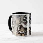 Winter Snowy Scene Mug Tasse (Vorderseite Links)