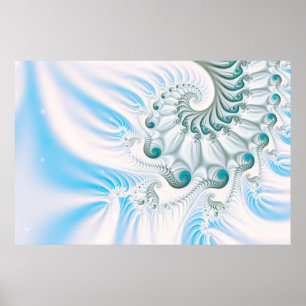 Winter Snowy Spiral Poster