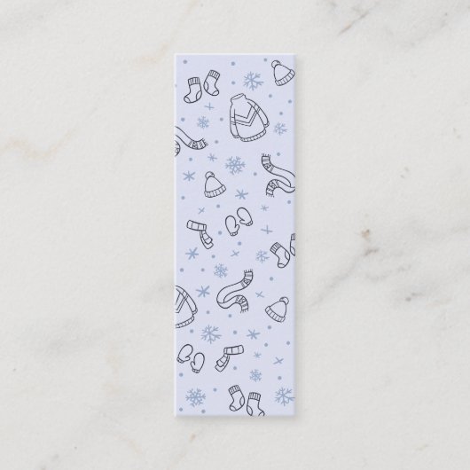 Winter Snowy time liest Mini Lesezeichen Calling C Telefonnummerkarte (Vorderseite)